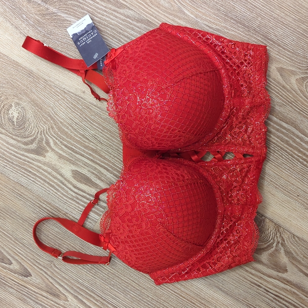 Cacique Sexy Foil Lace Longline Boost Balconette